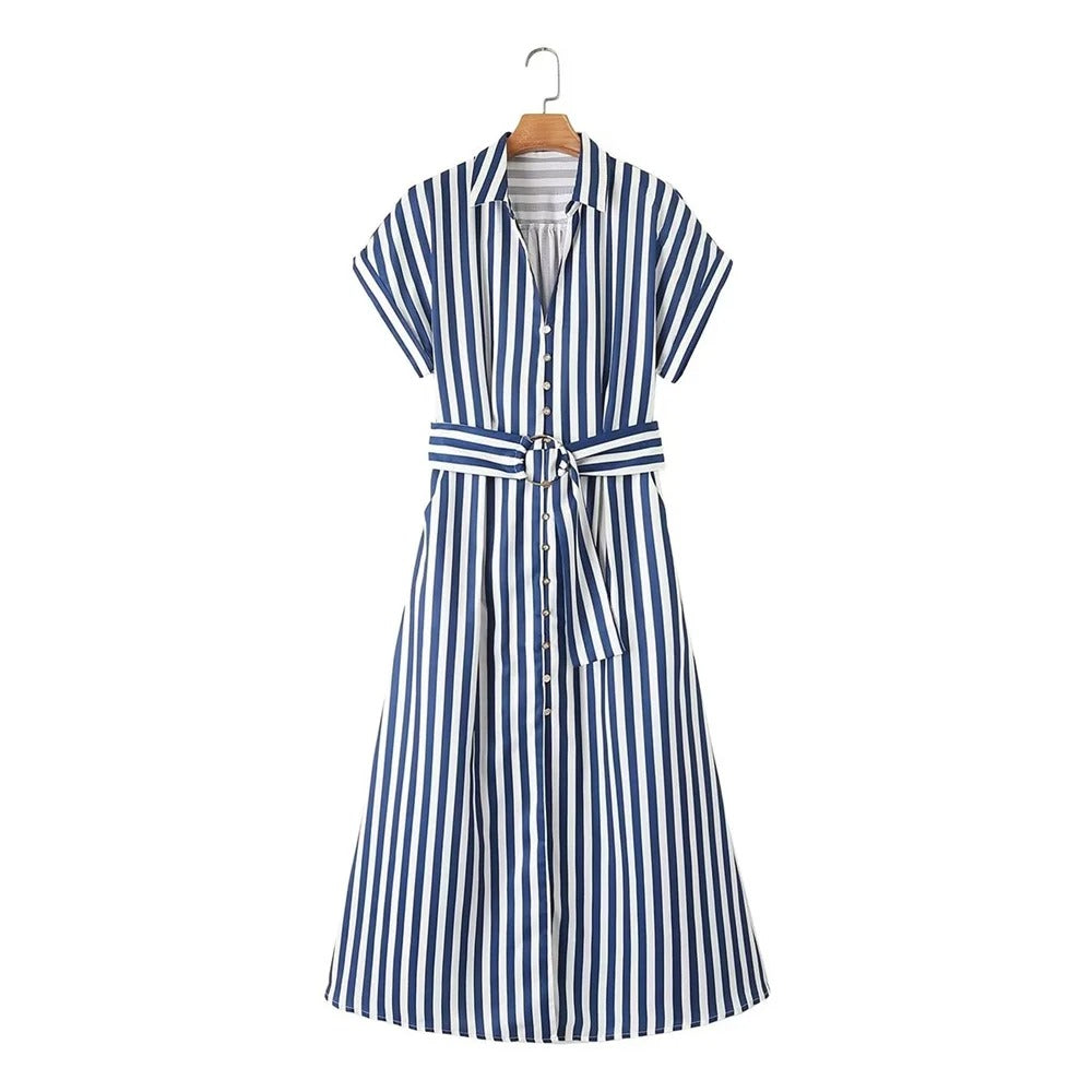 Vintage Style Stripe Sundress - OutfitLondon
