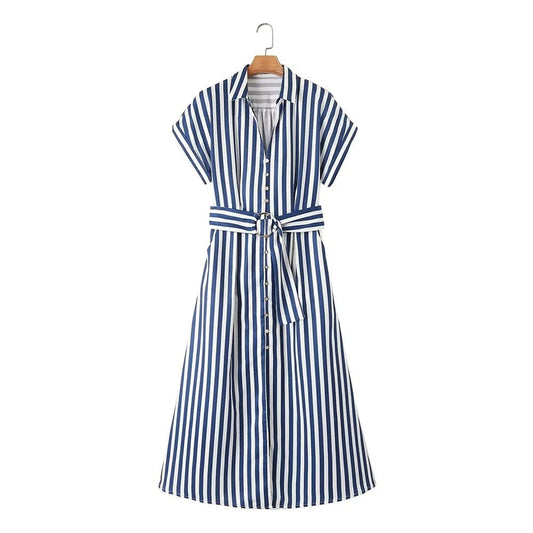 Vintage Style Stripe Sundress - OutfitLondon
