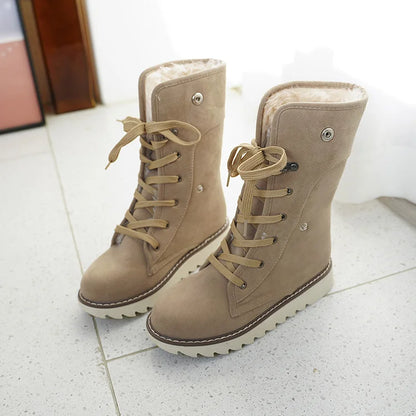 Comfy Women's Ankle Boots - Insulated Lace Up Design