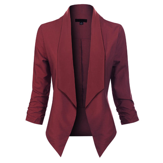 Tailored Open Front Ladies Coat - OutfitLondon