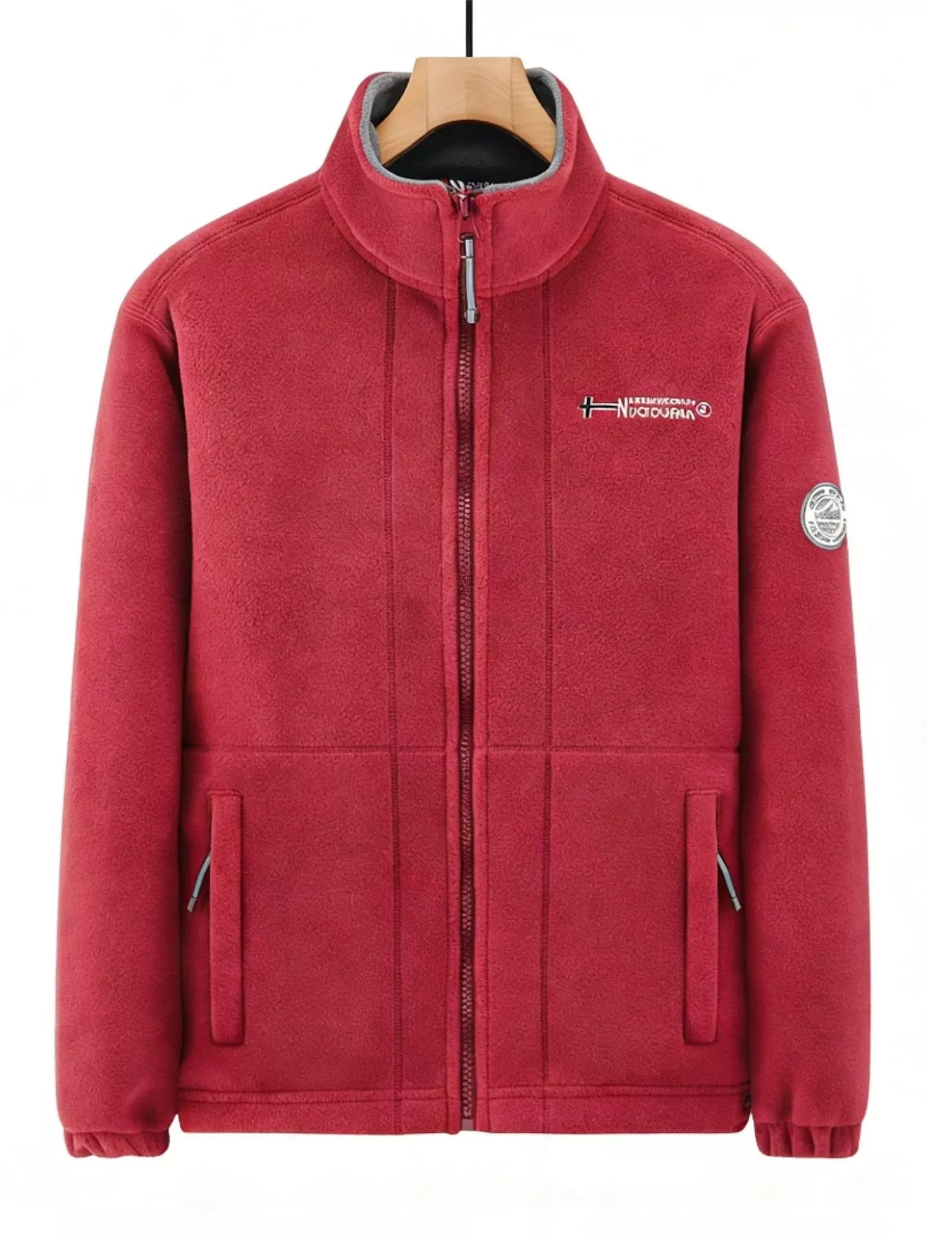 Large Size Mens Fleece Zipper Jacket - OutfitLondon