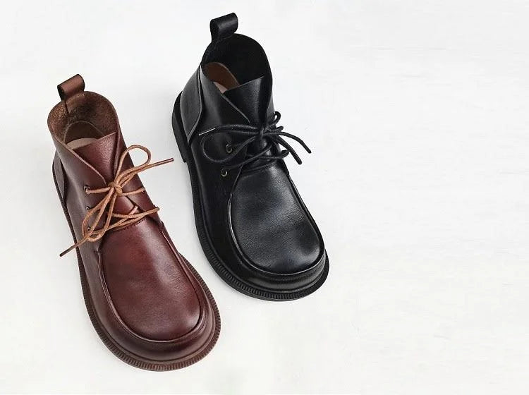 Classic Low Heel Ankle Boots for Women