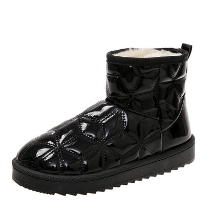 Waterproof Warm Fur Platform Snow Booties Winter Ankle Boots