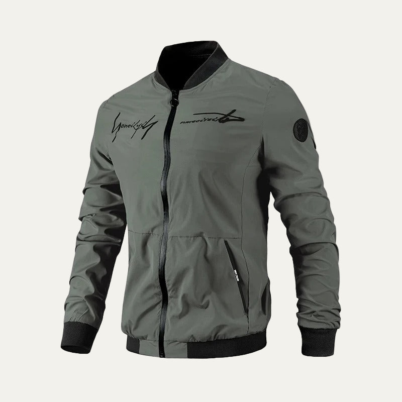 Men's Stylish Printed Zipper Bomber Jacket - OutfitLondon