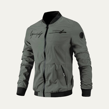 Men's Stylish Printed Zipper Bomber Jacket - OutfitLondon