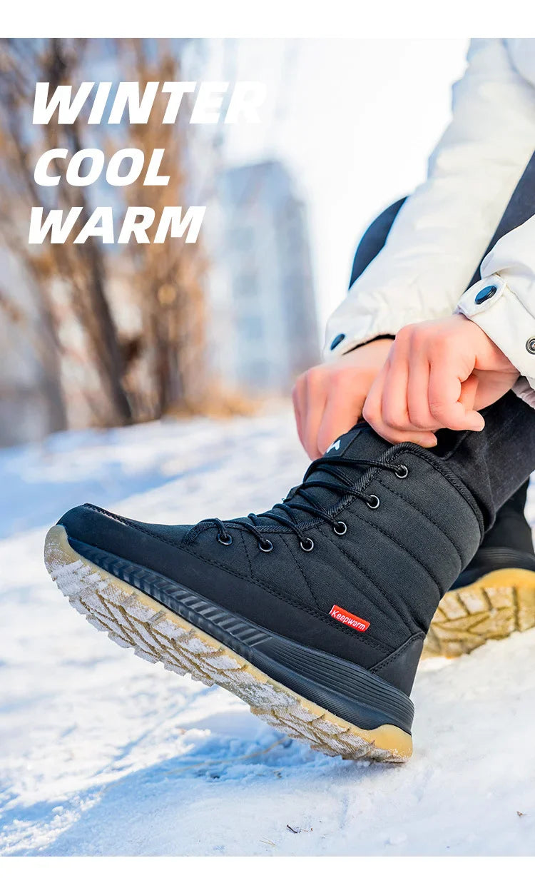 Warm Insulated Snow Boots with Laces