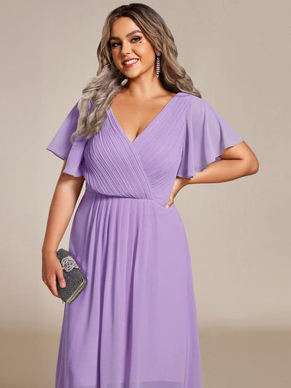 Daisy | A-Line V Neck High-Low Wedding Guest Dress