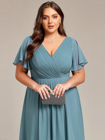 Daisy | A-Line V Neck High-Low Wedding Guest Dress