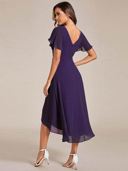 Daisy | A-Line V Neck High-Low Wedding Guest Dress