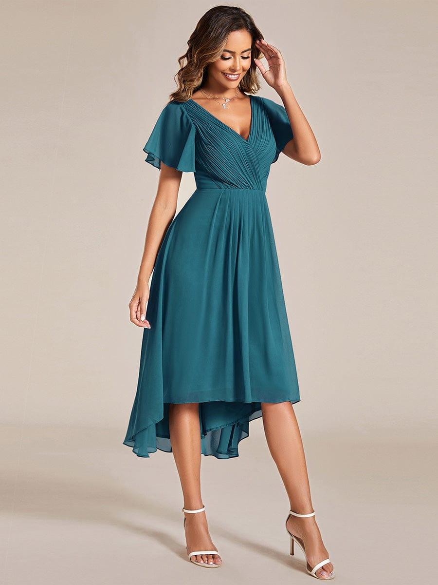 Daisy | A-Line V Neck High-Low Wedding Guest Dress