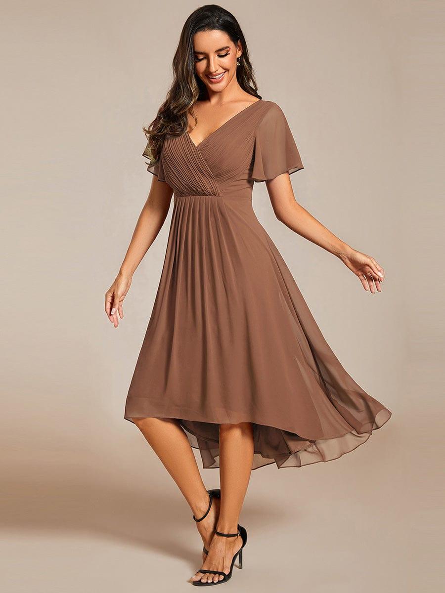 Daisy | A-Line V Neck High-Low Wedding Guest Dress
