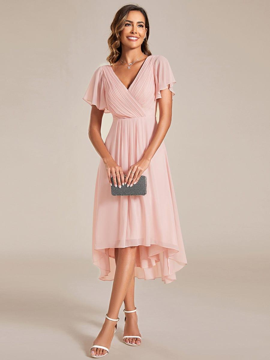 Daisy | A-Line V Neck High-Low Wedding Guest Dress