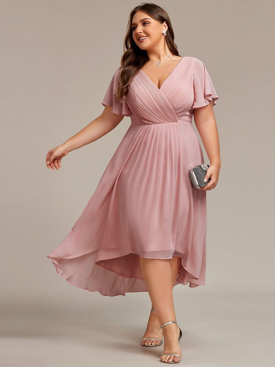 Daisy | A-Line V Neck High-Low Wedding Guest Dress