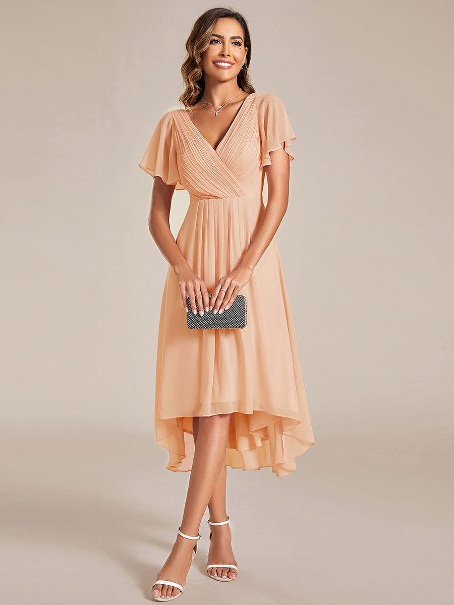 Daisy | A-Line V Neck High-Low Wedding Guest Dress