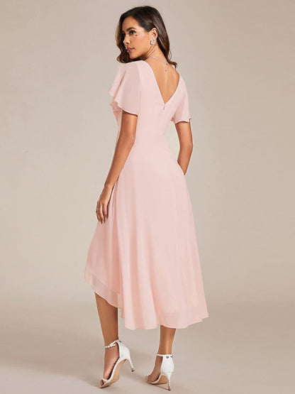 Daisy | A-Line V Neck High-Low Wedding Guest Dress
