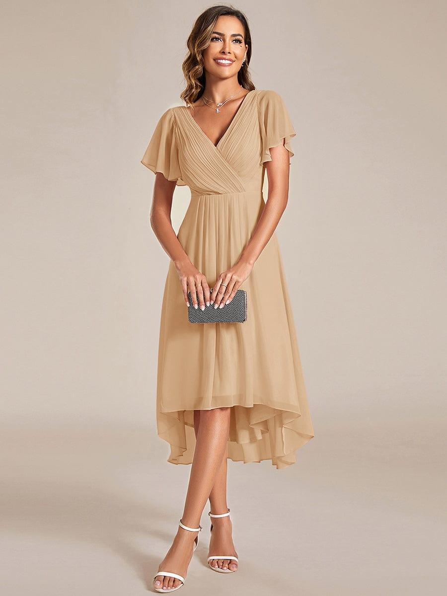 Daisy | A-Line V Neck High-Low Wedding Guest Dress