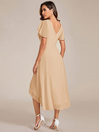 Daisy | A-Line V Neck High-Low Wedding Guest Dress