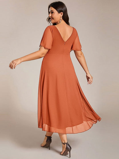 Daisy | A-Line V Neck High-Low Wedding Guest Dress