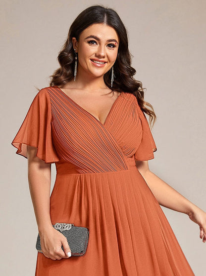 Daisy | A-Line V Neck High-Low Wedding Guest Dress