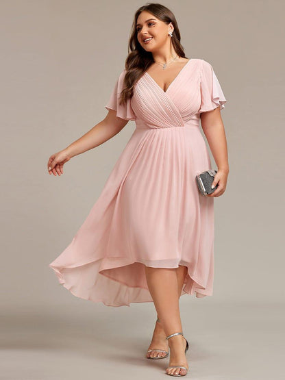 Daisy | A-Line V Neck High-Low Wedding Guest Dress