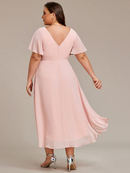 Daisy | A-Line V Neck High-Low Wedding Guest Dress