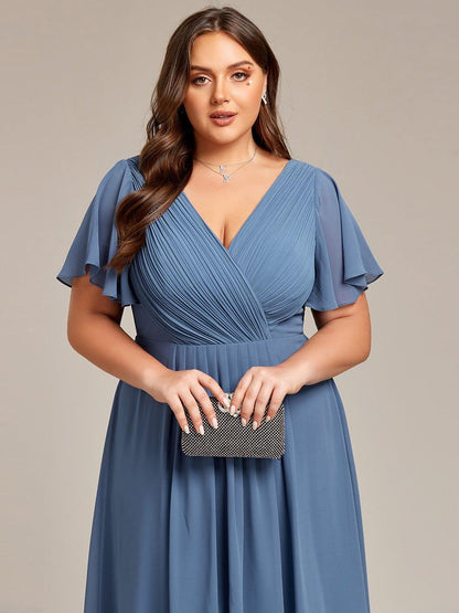 Daisy | A-Line V Neck High-Low Wedding Guest Dress