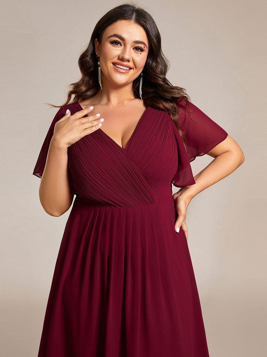 Daisy | A-Line V Neck High-Low Wedding Guest Dress