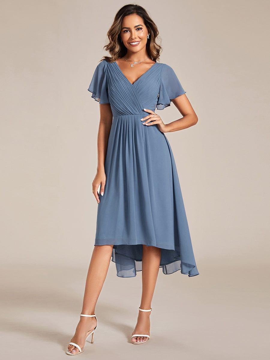 Daisy | A-Line V Neck High-Low Wedding Guest Dress