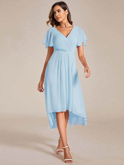 Daisy | A-Line V Neck High-Low Wedding Guest Dress