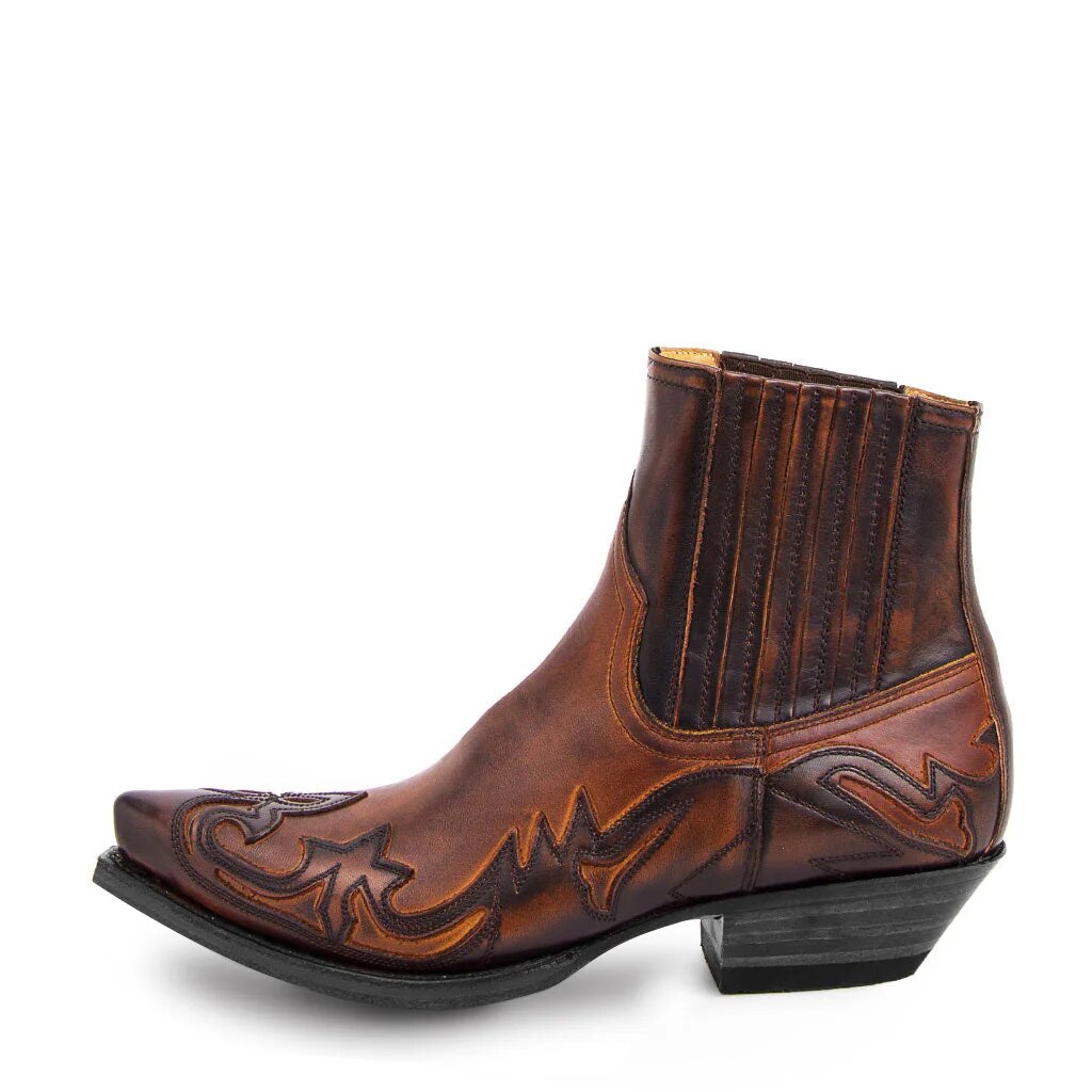 Rugged Western Leather Riding Boots
