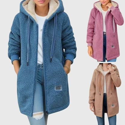 Warm Women's Fleece Hooded Coat
