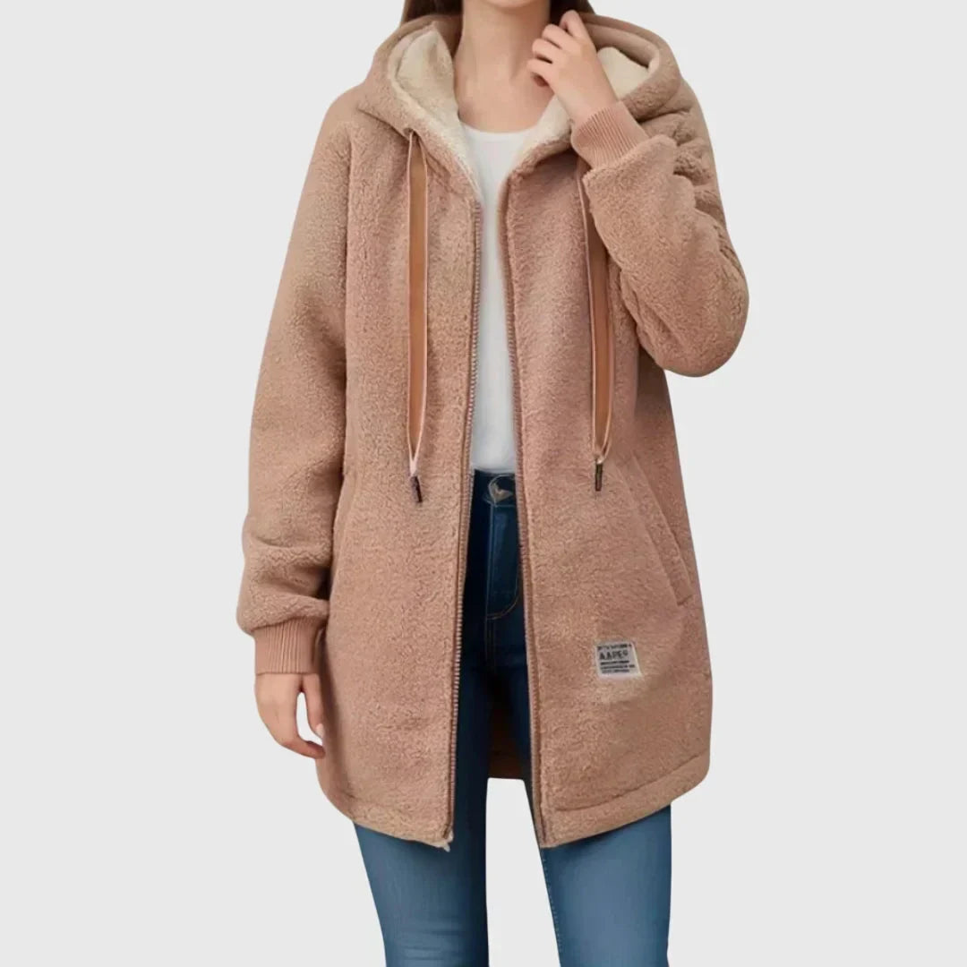 Warm Women's Fleece Hooded Coat