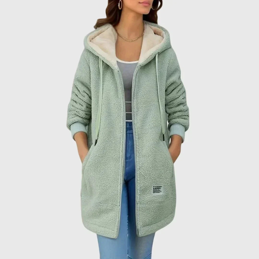 Warm Women's Fleece Hooded Coat