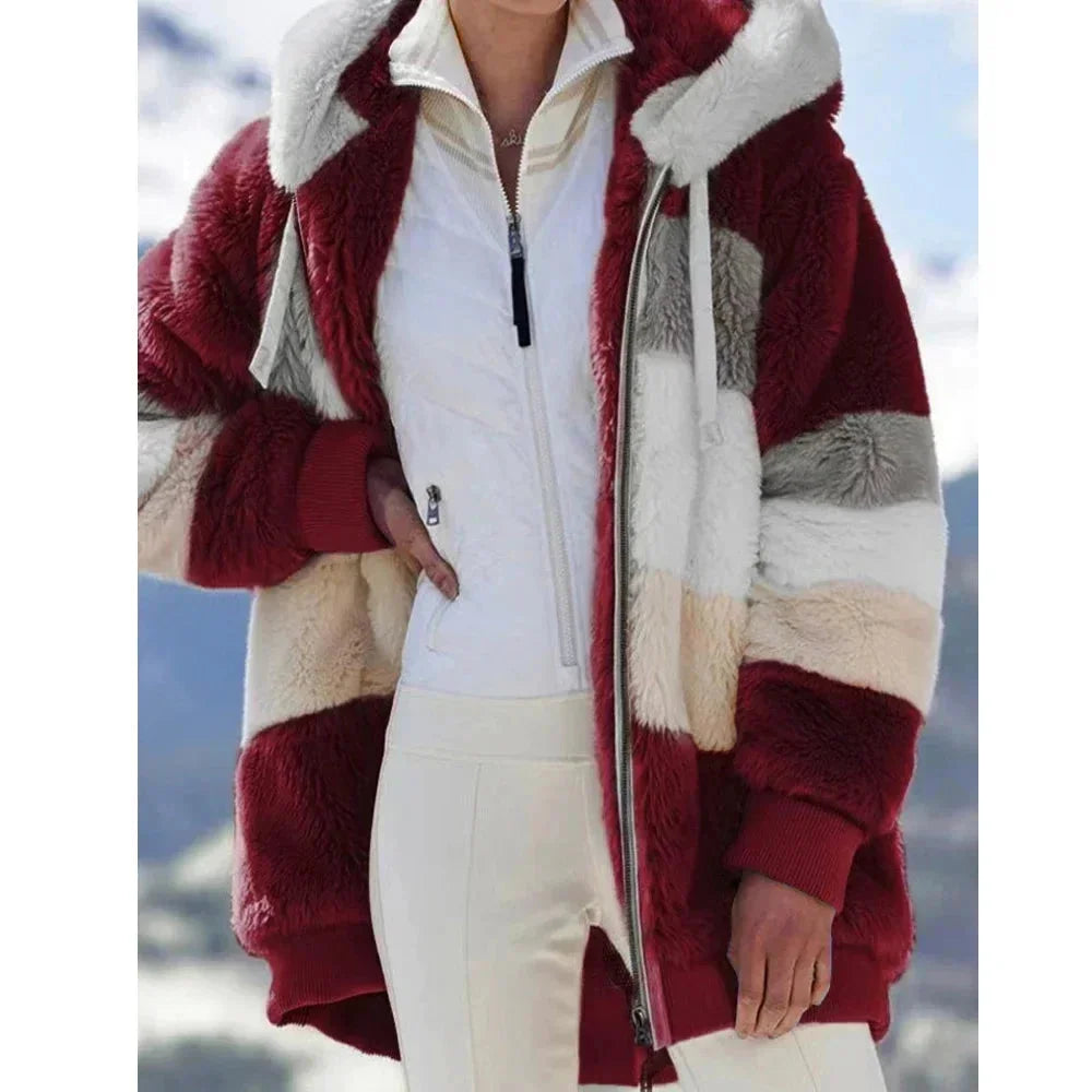 Women's Faux Fur Hooded Parka Jacket