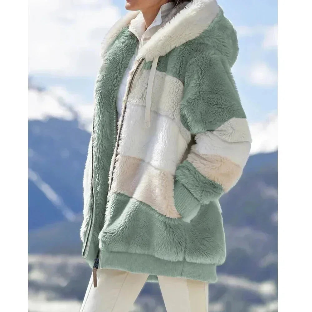 Women's Faux Fur Hooded Parka Jacket