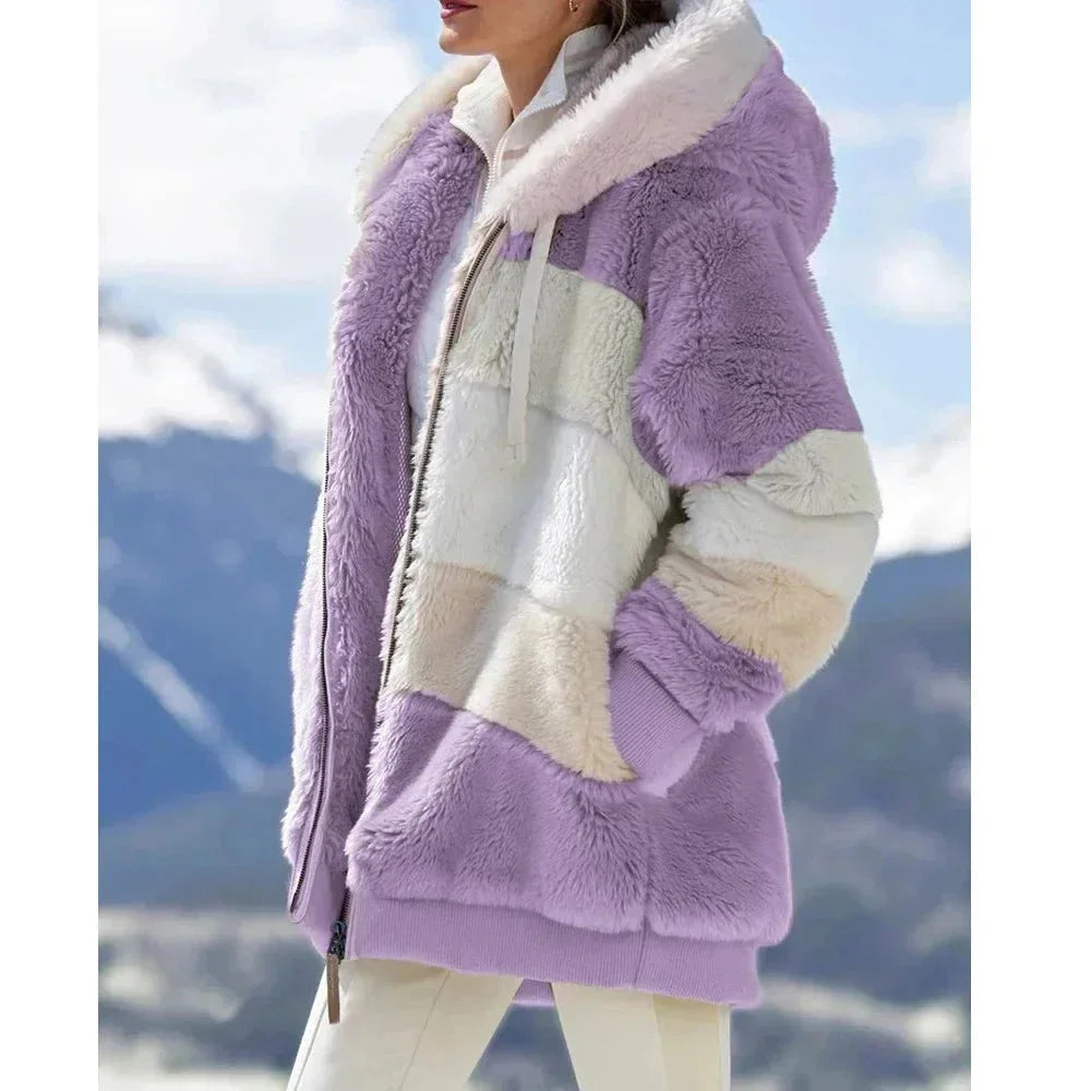 Women's Faux Fur Hooded Parka Jacket