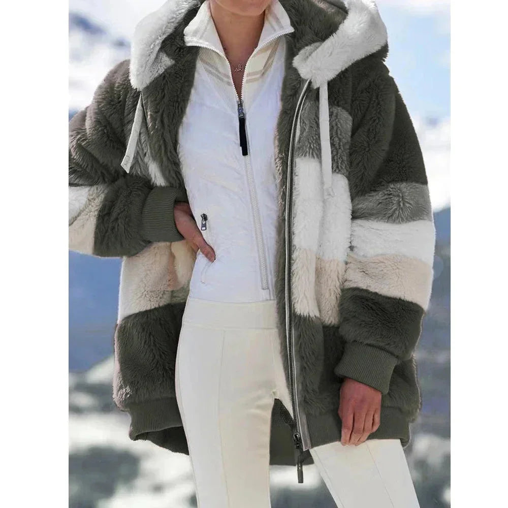 Women's Faux Fur Hooded Parka Jacket