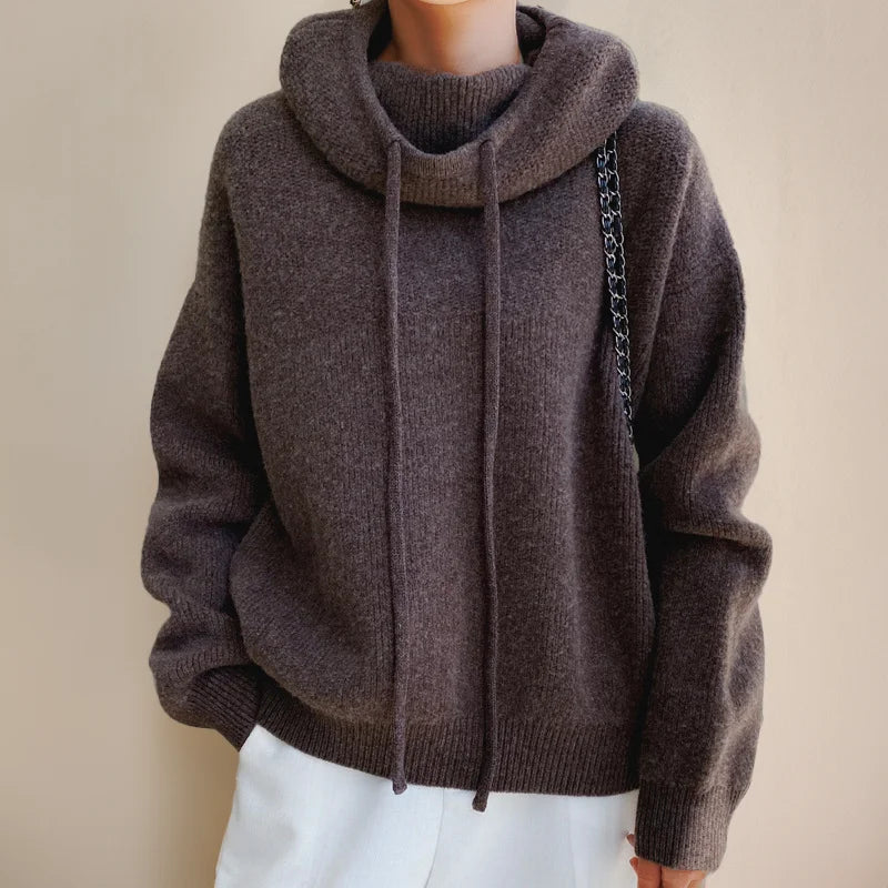 Women's Cozy Hooded Sweatshirt with Adjustable Cords