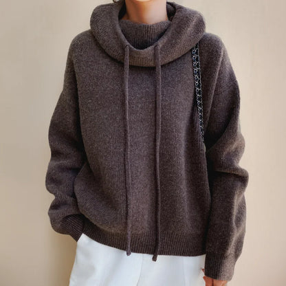 Women's Cozy Hooded Sweatshirt with Adjustable Cords