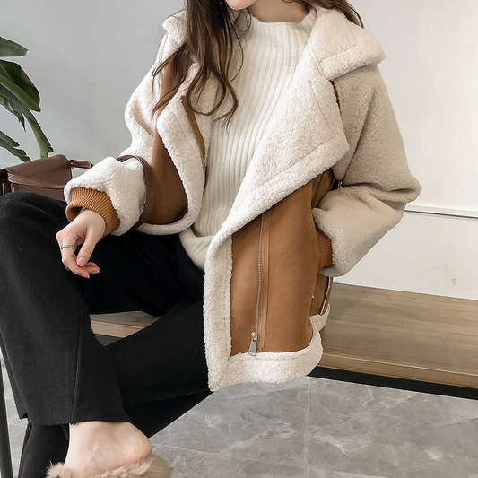 Cozy Women's Plus Size Fleece Jacket - OutfitLondon