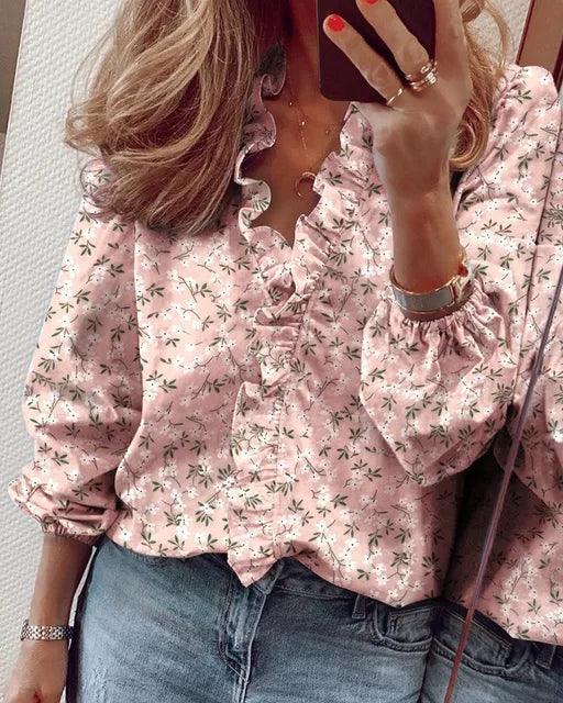 Women's Elegant Flare Sleeved Blouse