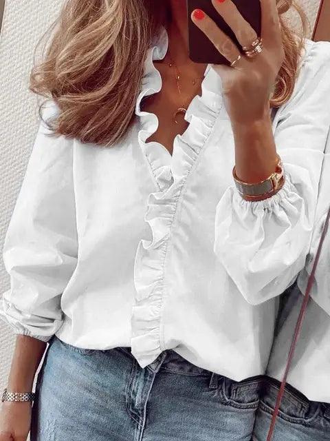 Women's Elegant Flare Sleeved Blouse