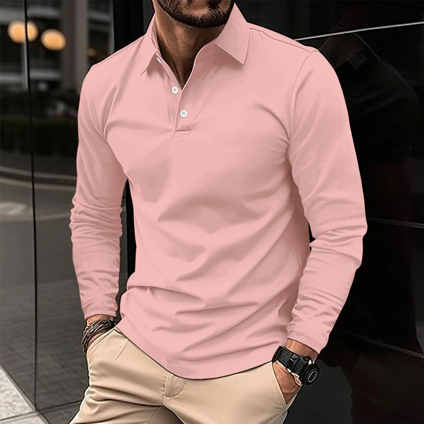 Daphne | Classic Fit Long Sleeve Polo Shirt