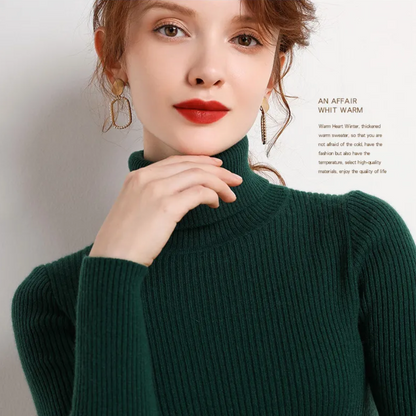 Warm Cozy Cashmere Turtleneck Sweater