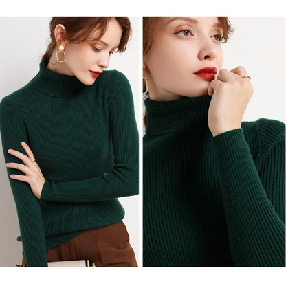 Warm Cozy Cashmere Turtleneck Sweater