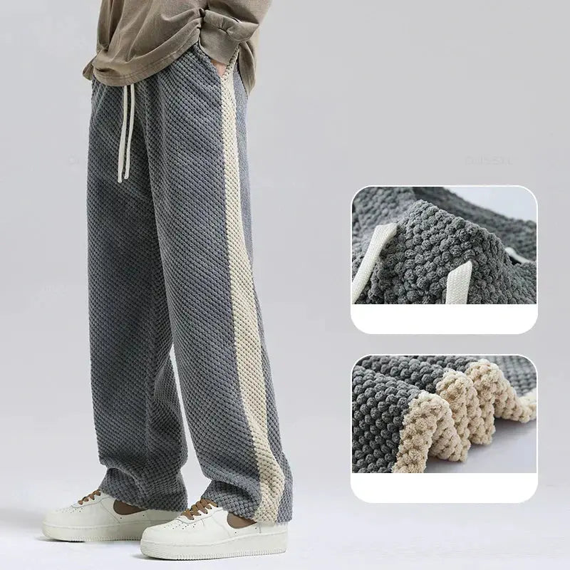 Trendy Textured Corduroy Jogger Pants