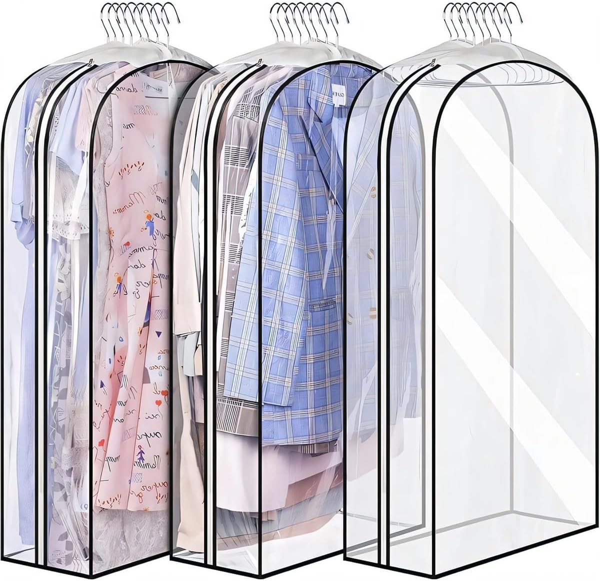Breathable Clothing Storage Bags - 3 Pack with Easy Zipper - OutfitLondon