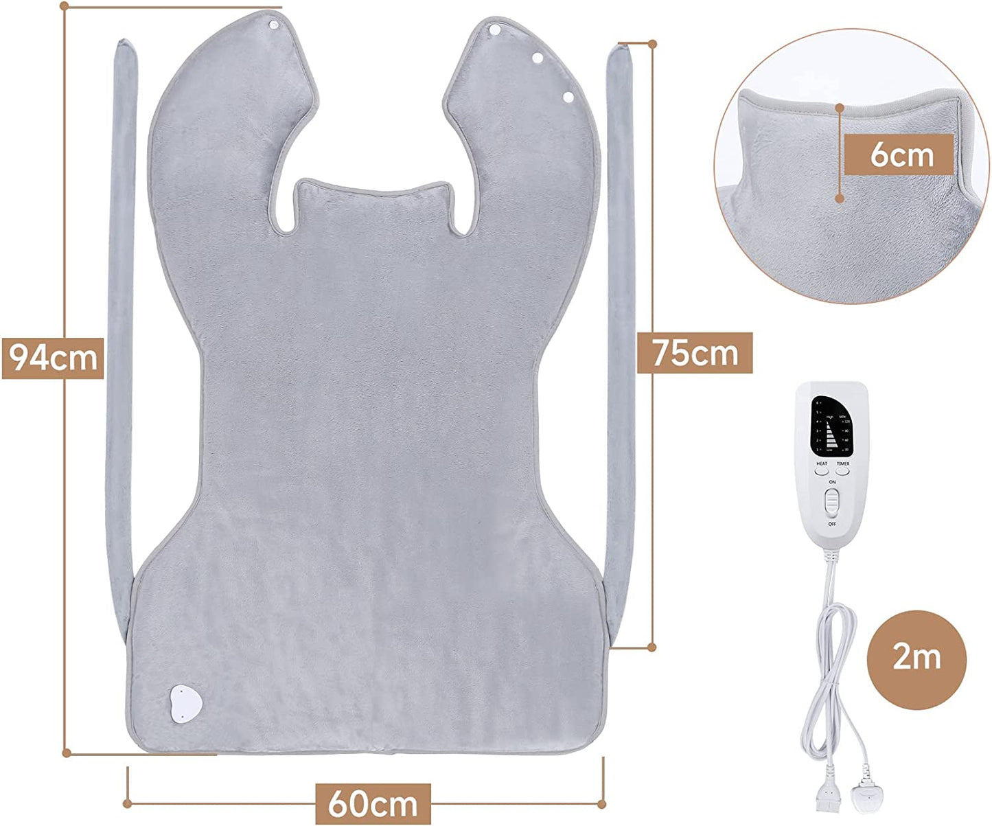 Shoulder and Back Heating Pad, Heated Poncho for Back