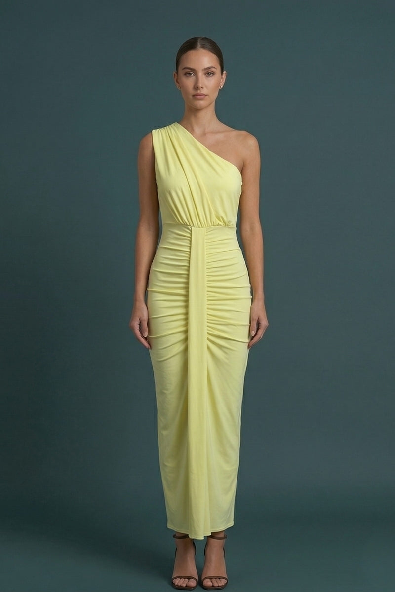 Women's Elegant One Shoulder Maxi Dress