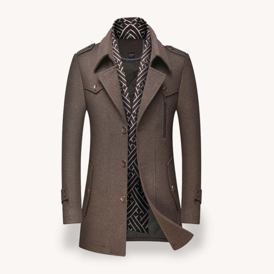 Warm Mens Coat with Fleece Inside